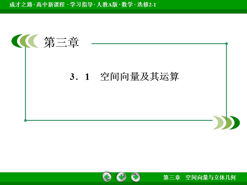 《成才之路》高中数学人教a选修2-1课件：3-1-5空间向量运算的坐标表示.ppt_第3页