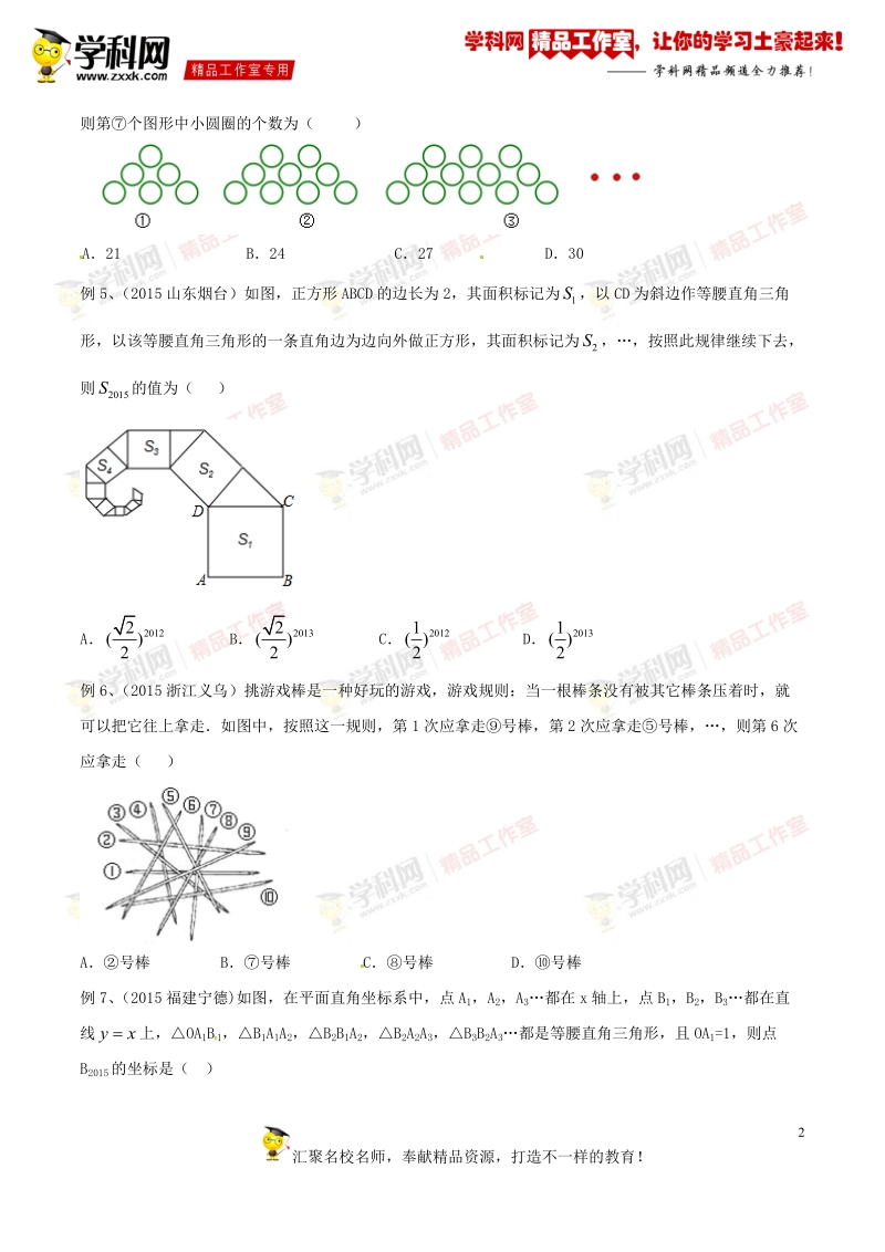 专题2.6 规律性问题（讲）-备战2016年度中考数学二轮复习讲练测（原卷版）.doc_第2页