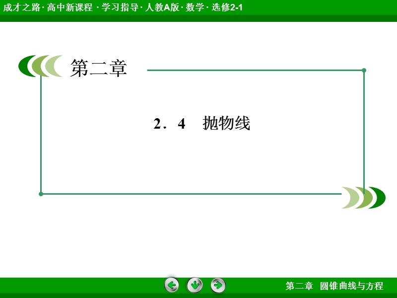 《成才之路》高中数学人教a选修2-1课件：2-4-3直线与抛物线的位置关系.ppt_第3页