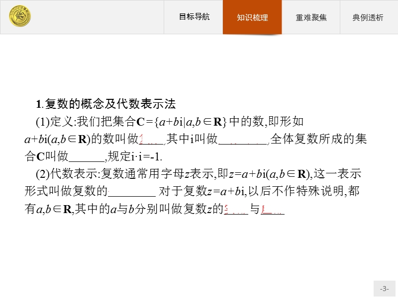 测控指导高中数学人教a版选修2-2课件：3.1.1 数系的扩充和复数的概念.ppt_第3页