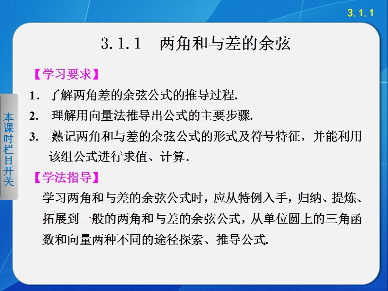 高中数学苏教版必修4课件 第3章 三角恒等变换 3.1.1.ppt_第2页