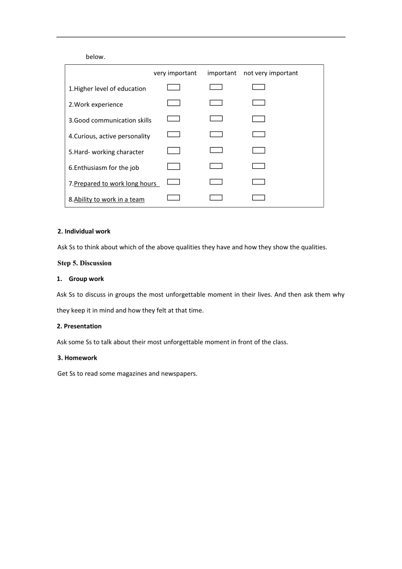 高中英语人教新课标必修5【精品】同步教案：unit 4 making the news热身及预读.doc_第3页