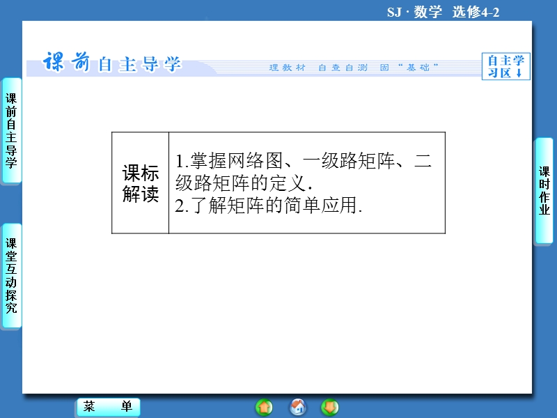 【课堂新坐标，同步教学参考】高中苏教版  数学课件选修4-2 2.6.ppt_第2页