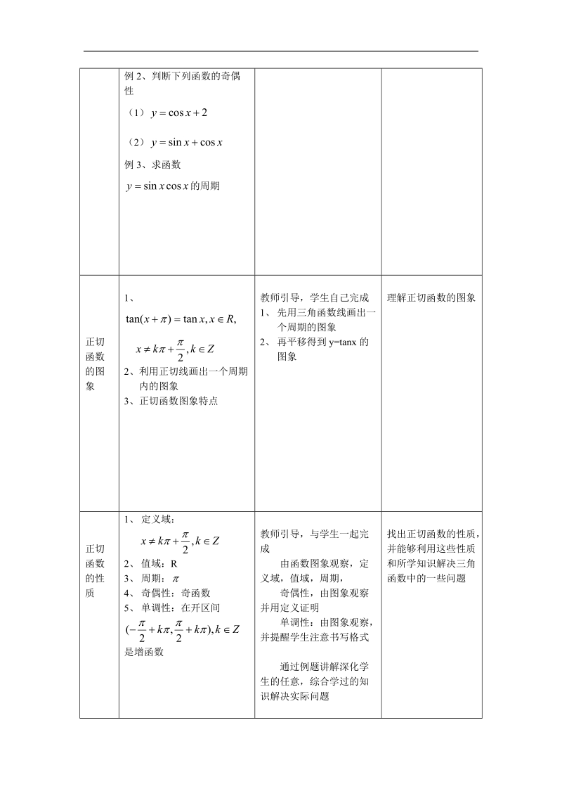 数学：1.4.2《正弦函数、余弦函数的性质》教案（新人教a版必修4）.doc_第3页