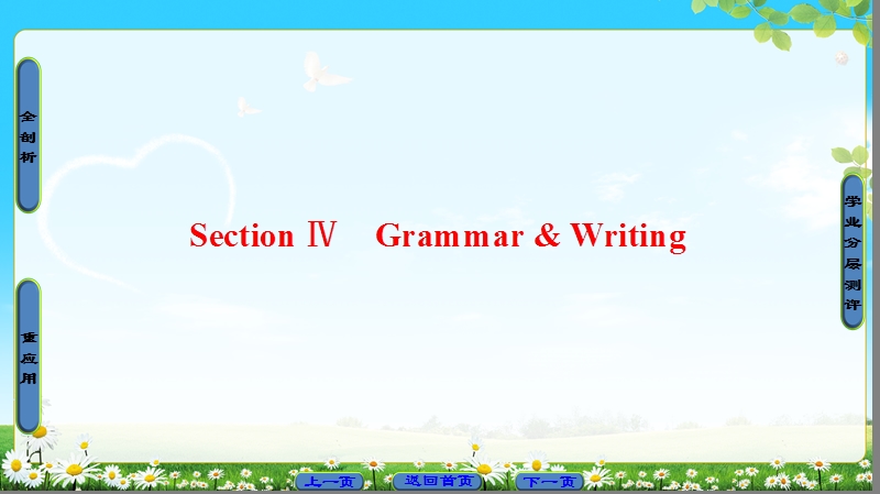 2018版高中英语（人教版）选修6同步课件：unit 2　poems  section ⅳ　grammar & writing.ppt_第1页