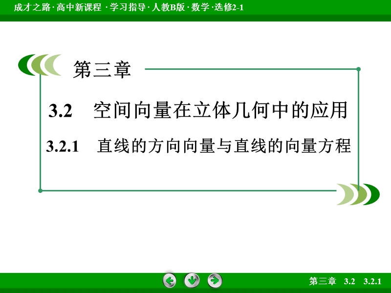 成才之路人教b版数学选修2-1课件：第三章 空间向量与立体几何3.2.1.ppt_第3页