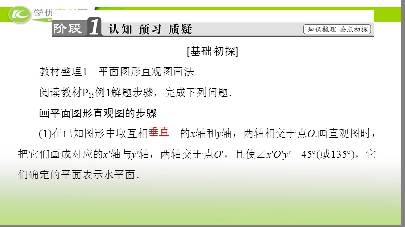 高中数学苏教版必修2课件：1.1.3+4 中心投影和平行投影（略）直观图画法 .ppt_第3页