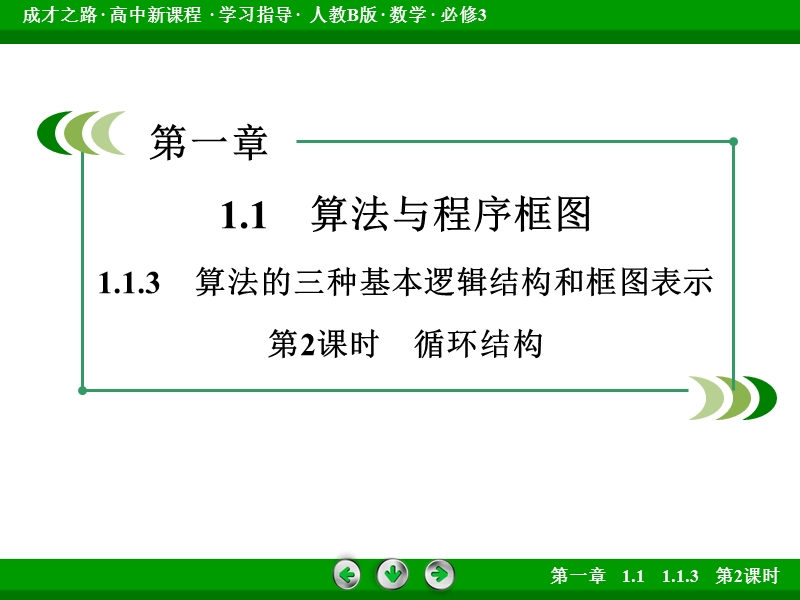 【成才之路】高中数学人教b版必修3课件：1.1.3 第2课时《算法的三种基本逻辑结构和框图表示》.ppt_第3页