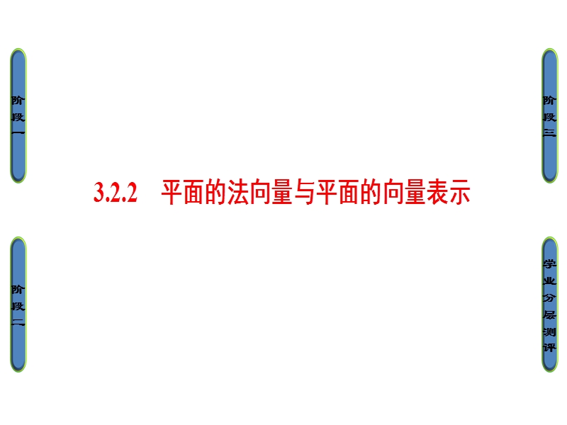 高中数学人教b版选修2-1课件：3.2.2 平面的法向量与平面的向量表示 .ppt_第1页