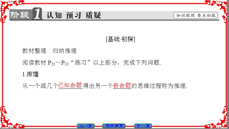 【课堂新坐标】高中数学苏教版选修1-2课件： 第2章 2.1.1 第1课时　归纳推理.ppt_第3页