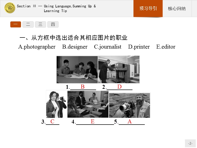 【测控指导】2018版高中英语人教版必修5课件：4.3 using languagesumming up learning+tip.ppt_第2页