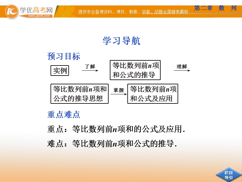 优化方案人教a版数学必修5课件：2.5.1 等比数列的前n项和.ppt_第3页