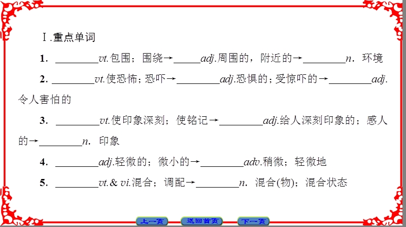 【课堂新坐标】高中英语人教版必修三课件：unit 5-核心要点回扣.ppt_第2页