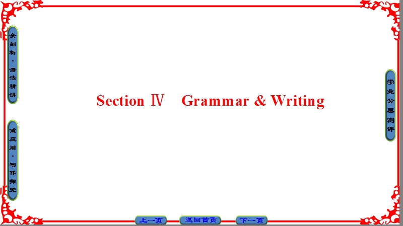 【课堂新坐标】高中英语人教版选修8课件：unit2 section ⅳ grammar & writing.ppt_第1页