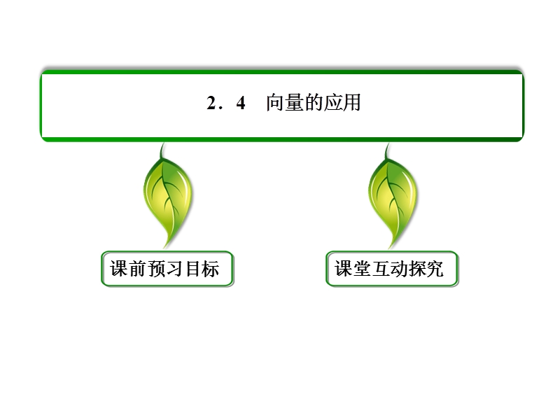 【名师一号】高一数学人教b版必修4课件：2-4 向量的应用.ppt_第2页