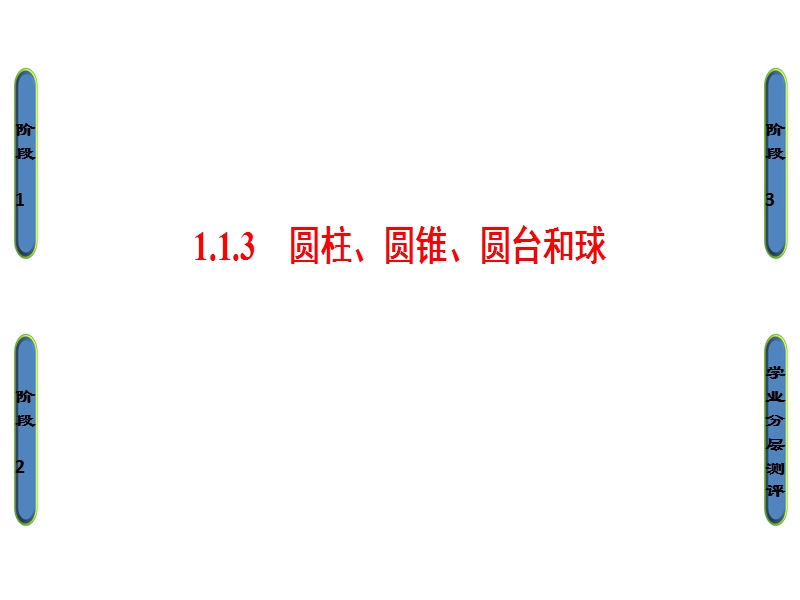 高中数学人教b版必修2课件：1.1.3 圆柱、圆锥、圆台和球.ppt_第1页