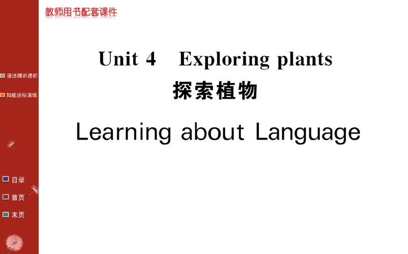 《名校学案》高中英语人教版（选修九）课件：unit 4 learning about language.ppt_第1页