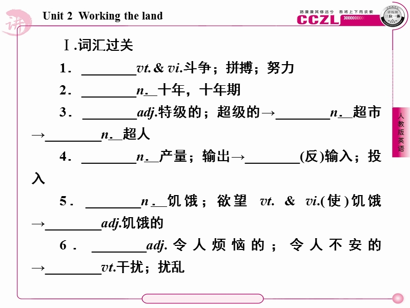 英语：2-2 working the land 102张 课件 成才之路（人教版必修4）.ppt_第3页