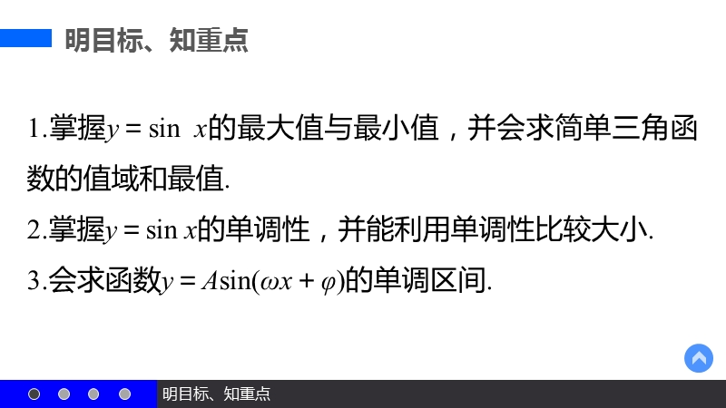 【新步步高】高二数学人教b版必修4课件：1.3.1 正弦函数的图象与性质（三）.ppt_第3页