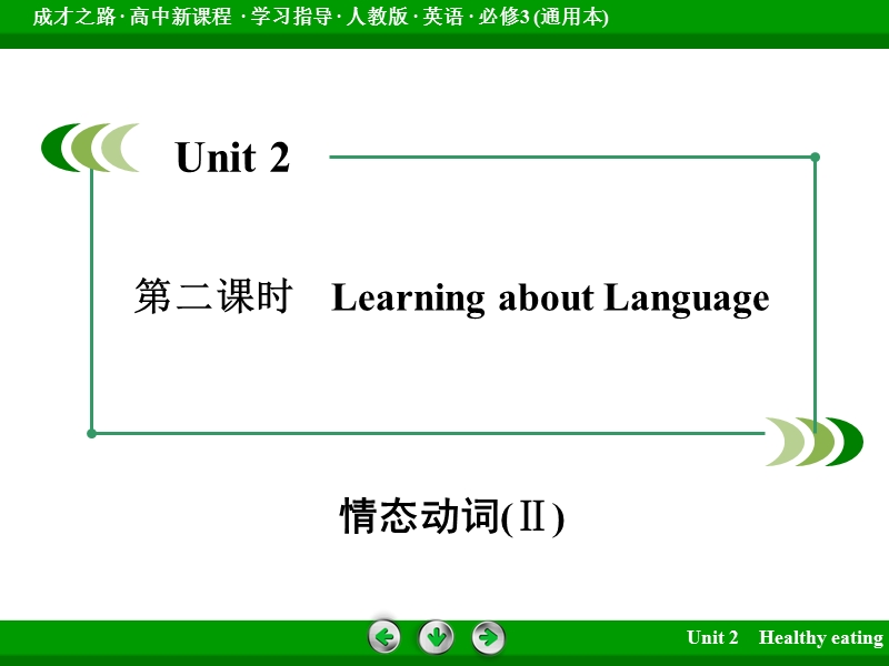 【成才之路】高中英语必修3（通用）课件：unit 2 第2课时learning about language.ppt_第3页