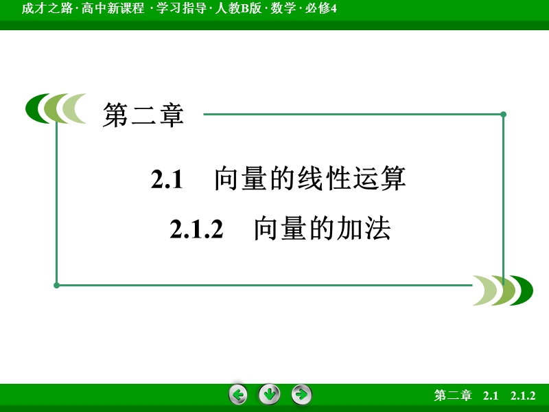 【成才之路】高中数学人教b版 必修四课件：第2章 平面向量2.1.2.ppt_第3页