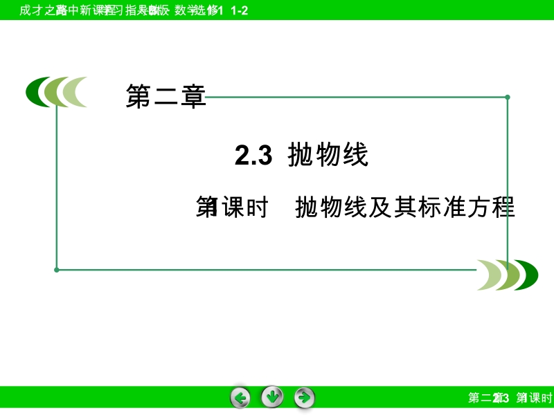 【成才之路】高中数学人教b版选修1-1课件： 第2章 2.3 第1课时《抛物线》.ppt_第3页