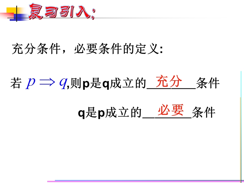 内蒙古元宝山区高中数学人教a版选修2-1课件：1.2.2充要条件 （共11张ppt）.ppt_第2页