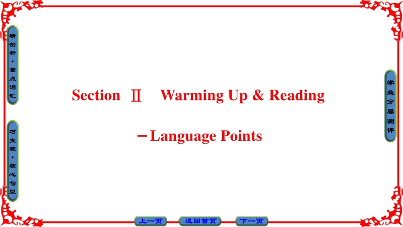 【课堂新坐标】高中英语人教版选修8课件：unit2 section ⅱ warming up & reading－language points.ppt_第1页