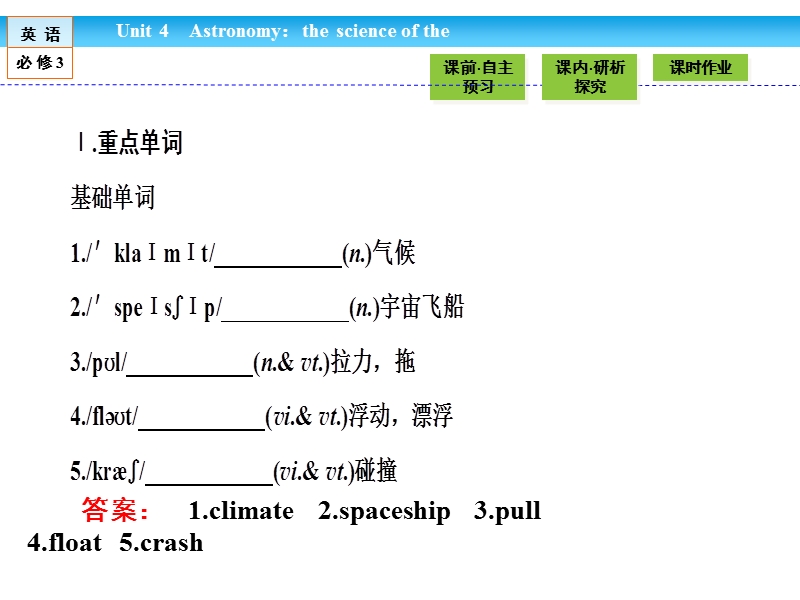 【金版新学案】高一英语人教版必修三同步课件：4.3 section ⅲ　learning about language & using language .ppt_第3页