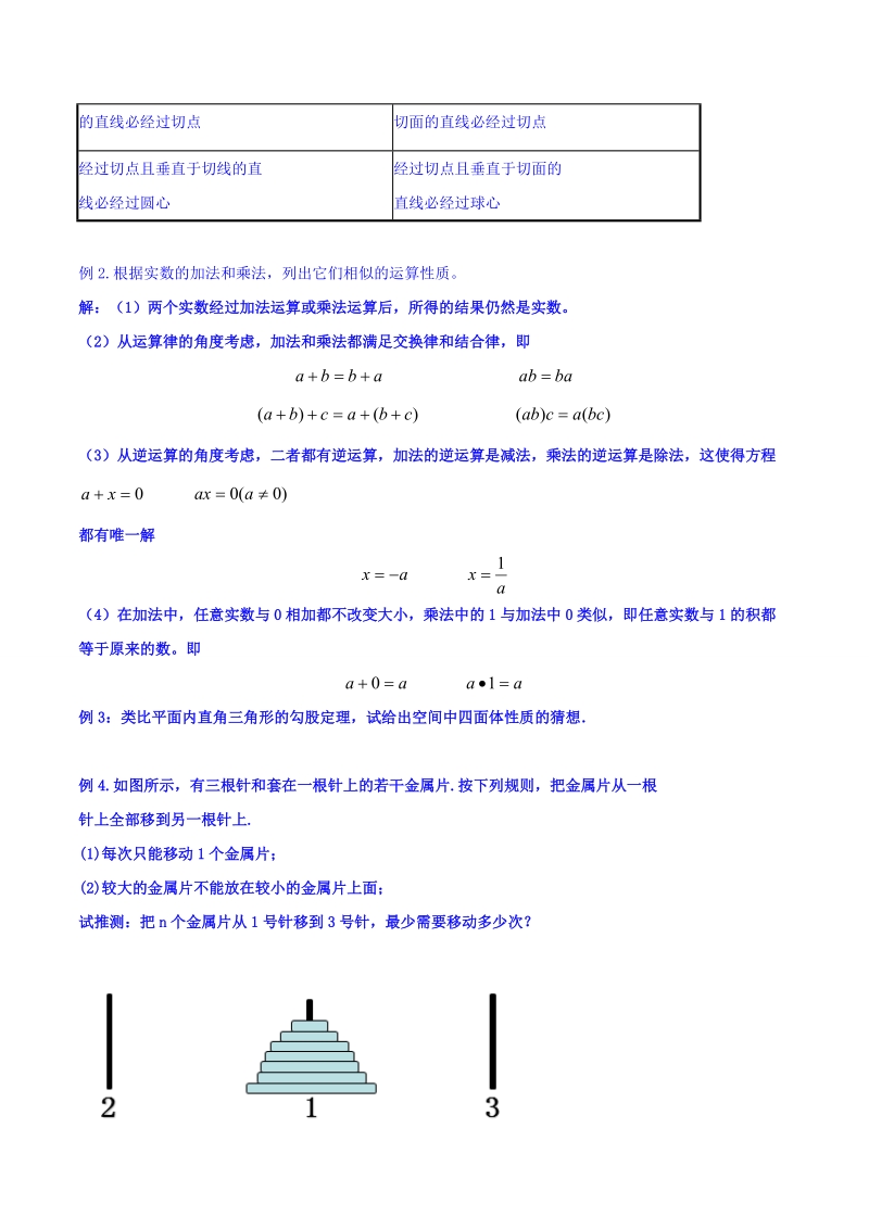 【整合】人教a版高二数学选修2-2 第二章 第一节 2.1.1合情推理第2课时类比推理（同步教案）.doc_第3页