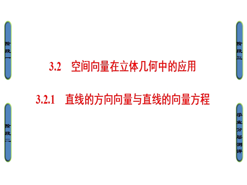 高中数学人教b版选修2-1课件：3.2.1 直线的方向向量与直线的向量方程 .ppt_第1页