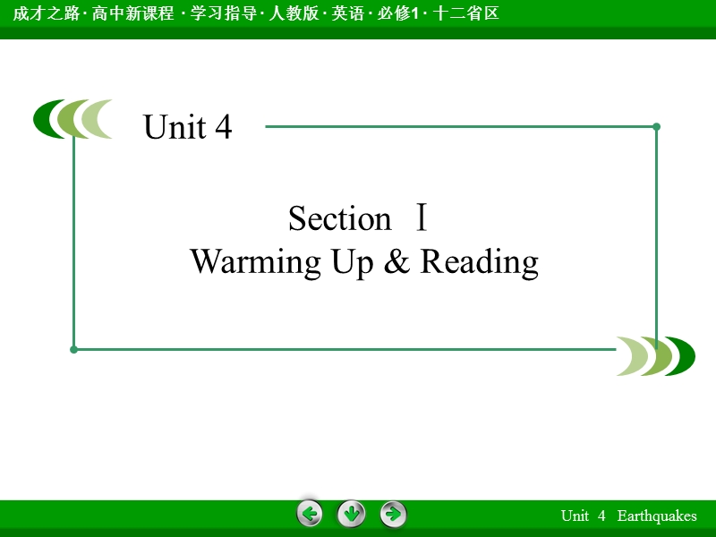 《成才之路》上学期高一英语人教版必1同步课件：unit 4 section 1warming up & reading.ppt_第3页