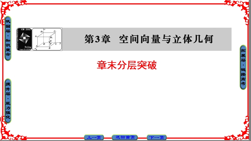 【课堂新坐标】高中数学苏教版选修2-1课件：第3章 章末分层突破.ppt_第1页