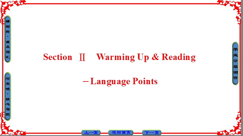 【课堂新坐标】高中英语人教版选修8课件：unit3 section ⅱ warming up & reading－language points.ppt_第1页