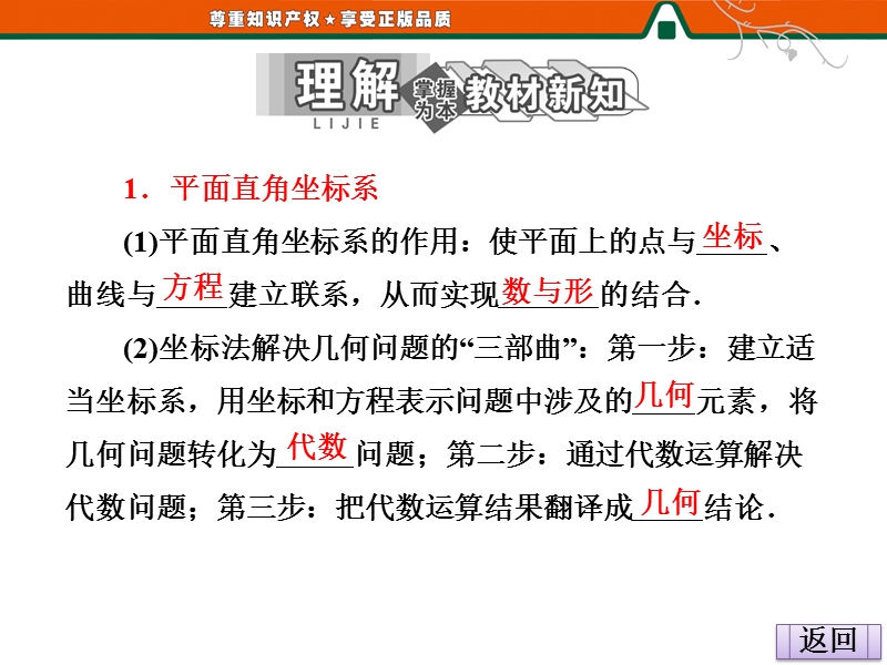 创新方案版高中数学人教版a版选修4-4教学课件：1-1《平面直角坐标系》.ppt_第3页