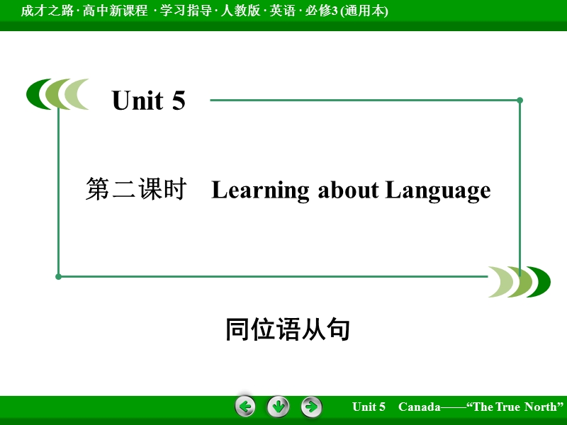 【成才之路】高中英语必修3（通用）课件：unit 5 第2课时learning about language.ppt_第3页