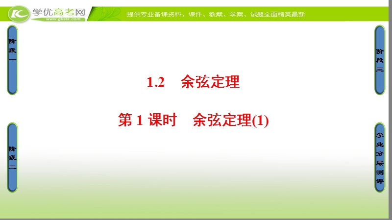 高中数学苏教版必修5课件：1.2.1　余弦定理（1） .ppt_第1页