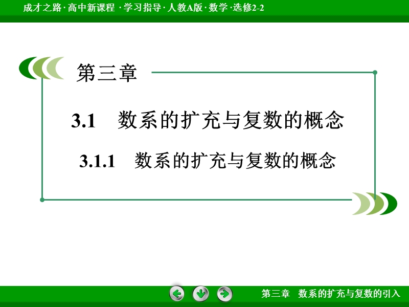 【成才之路】高中数学人教a版选修2-2配套课件： 3.1.1数系的扩充与复数的概念.ppt_第3页