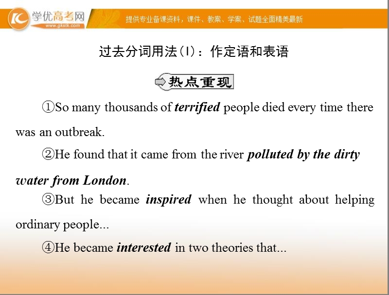 优化课堂高二英语课件：unit1 periodⅱ grammar （新人教版必修5）.ppt_第2页