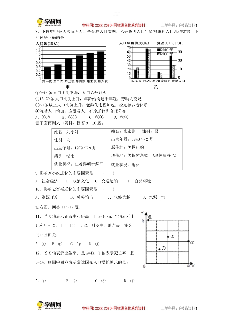 四川省彭州市五校联考2015-2016届高一下学期期中考试地理试题.doc_第2页