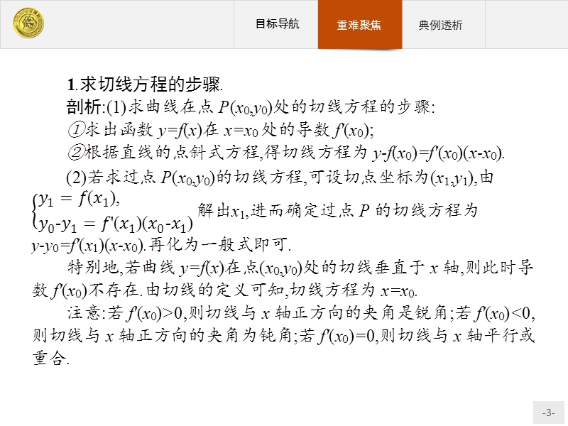 【测控指导】2018版高中数学人教a版选修2-2课件：1.1.3 导数的几何意义.ppt_第3页