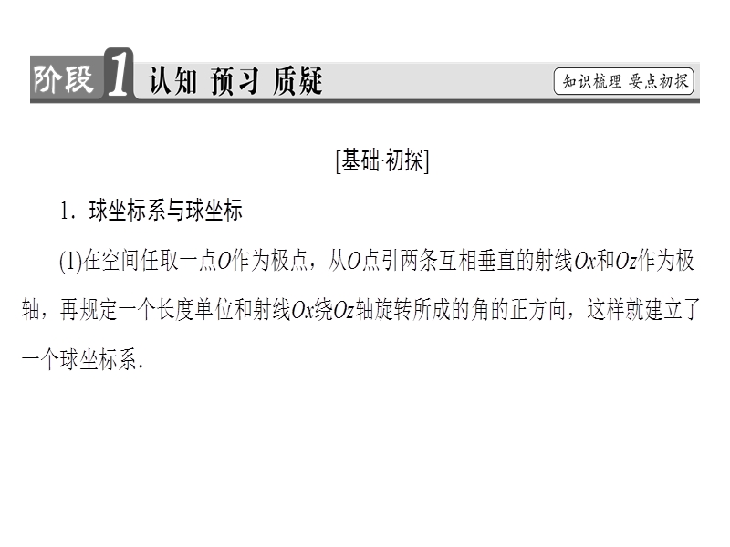 高中数学苏教版选修4-4课件：4.1.3　球坐标系与柱坐标系.ppt_第3页