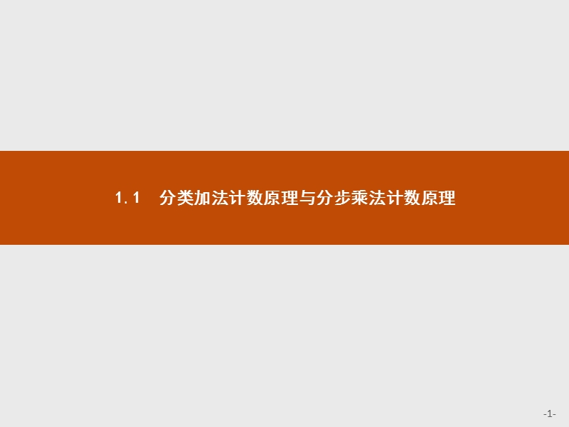 【测控指导】2018版高中数学人教a版选修2-3课件：1.1 分类加法计数原理与分步乘法计数原理.ppt_第1页