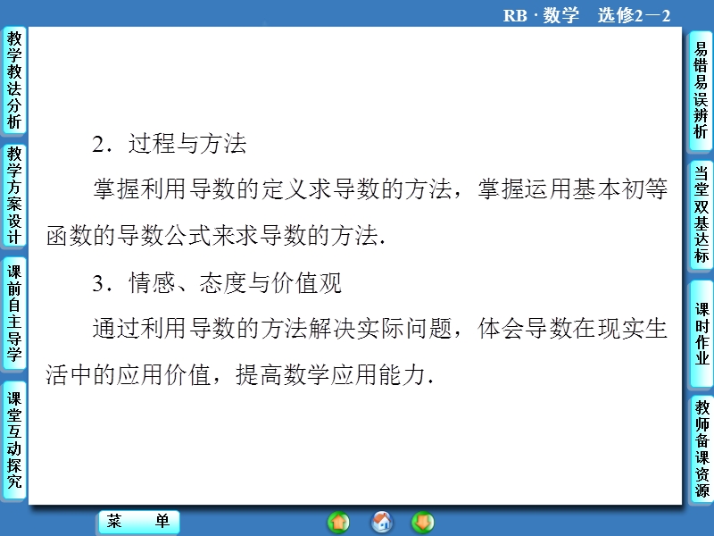 【课堂新坐标】高二数学人教b版选修2-2课件：1.2 导数的运算（1-2课时）.ppt_第2页