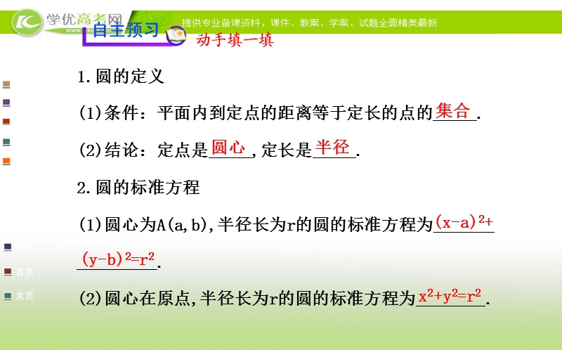 高中数学人教a版必修二全程复习课件 第四章 4.1.1 圆的标准方程.ppt_第3页