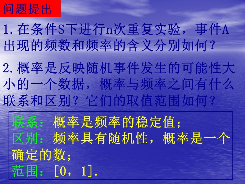 概率的意义 课件（新人教a版必修3）.ppt_第2页