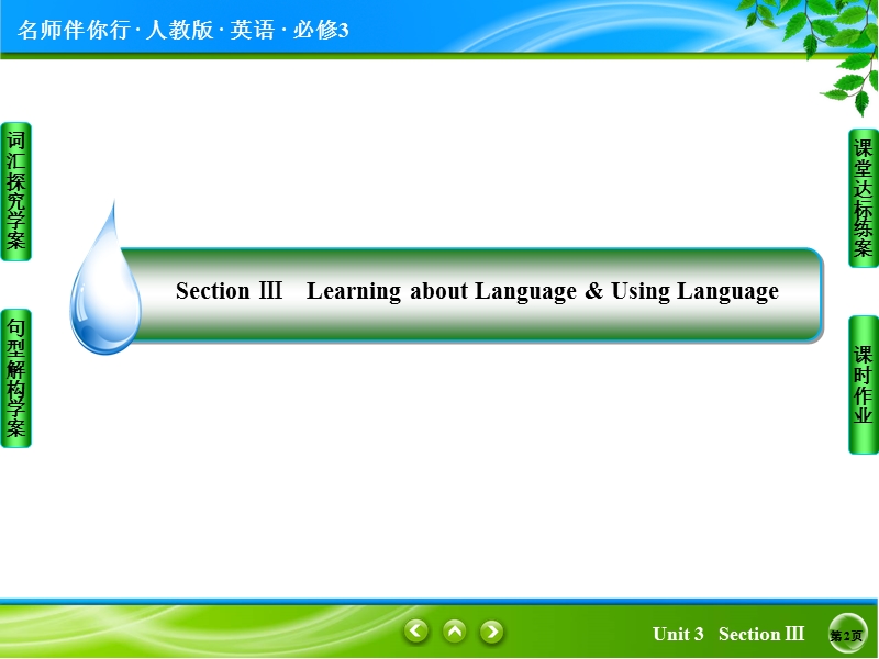 【名师伴你行】高中英语人教版必修三课件：unit 3section ⅲ　learning about language & using language.ppt_第2页