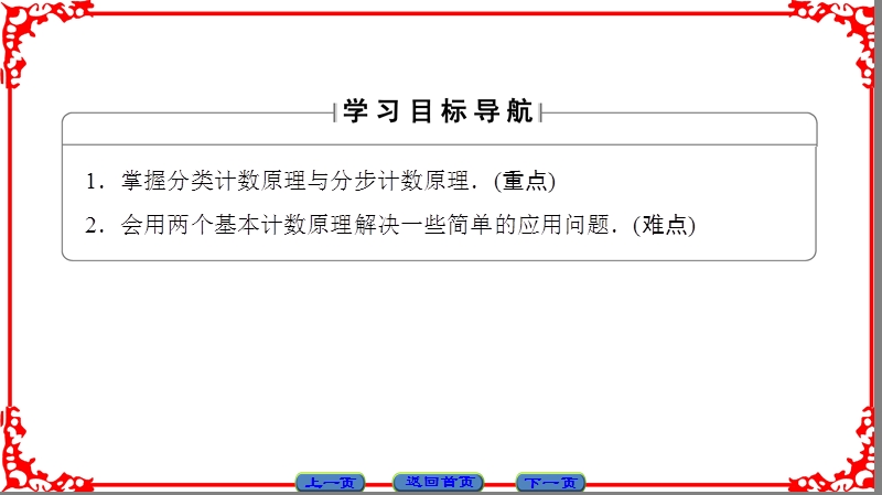 【课堂新坐标】高中数学苏教版选修2-3课件： 第1章 1.1 两个基本计数原理.ppt_第2页