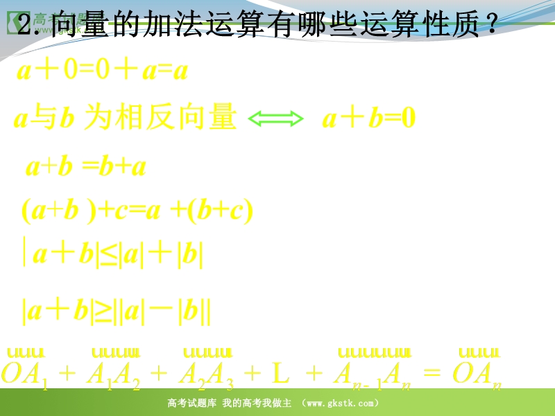 数学：2.2.2《向量减法及几何意义》课件（新人教a版必修4）.ppt_第3页