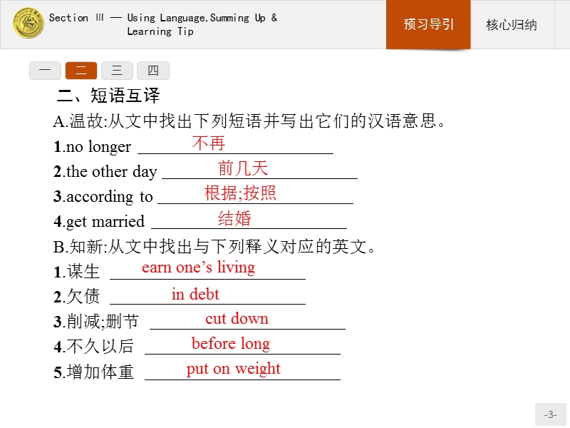 【测控指导】2018版高中英语人教版必修3课件：2.3 using languagesumming up & learning tip.ppt_第3页